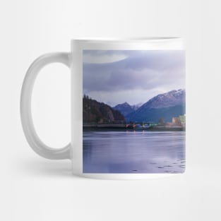 Eilean Donan castle in winter Mug